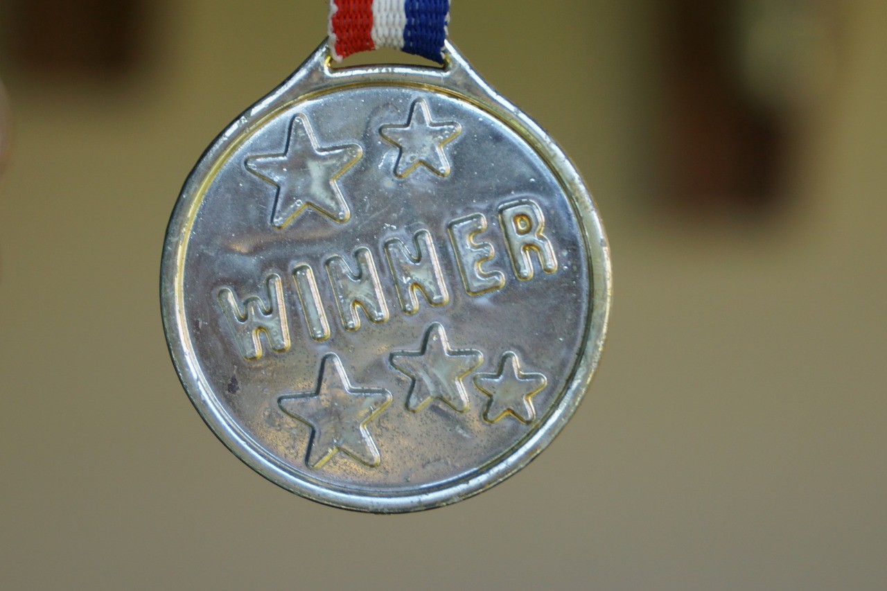 A medal, like one you would win in a sports event